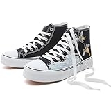 hash bubbie Unisex Fashion High top Sneakers Womens Classic High Tops Canvas Shoes Casual Tennis Shoes for Men(Black Crane,US9W/US7M) @ $12.99