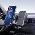 HEVEIS Phone Holder Car,Upgraded Metal Hook Clip Car Phone Holder for Car Vent,Thick Cases Friendly Cell Phone Holder Car,Suitable for Most Smartphones Deep Gray