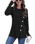 Womens Long Sleeve Tops Oversized Sweatshirt for Women Black @ $19.99