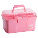 Kinsorcai 11” Plastic Storage Box with Removable Tray @ $16.99