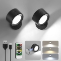 Lightbiz LED Wall Mounted Lights 2 Pcs with Remote @ $5.99
