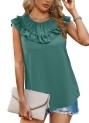 Womens Sleeveless Tops Loose Fit Summer Tank Tops Casual Clothes Green M @ $8.99