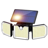 Solar Security Lights Outdoor,FULLBRIGHT Solar Motion Sensor Lights,3 Heads Security LED,230LED Solar Powered Flood Light,IP65 Waterproof Wall Lights for Yard Porch Patio Yard Garage Garden