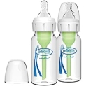 2-Pack Dr. Brown’s Natural Flow Anti-Colic Options Narrow Glass Baby Bottles, 4 oz/120 mL @ $13.09