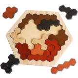 Wooden Hexagon Puzzle for Kid Adults @ $6.00