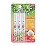 Softlips Daily Lip Moisturizer For Very Dry Lips, Tropical Flavored Lip Balms, Hydrates, Soothes & Prevents Dry, Chapped Lips, Smooth Glide Formula, Dermatologist Tested, Pack of 3 Chap Sticks @ $3.39