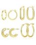 Adoyi Gold Hoop Earrings Set for Women 14K Gold Plated Thick Open Hoops Chunky Small Huggie Hoop Earrings for Women Gift Lightweight @ $3.59