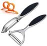 Vegetable Peeler, Potato Peelers for Kitchen Stainless Steel Multi-function Set Fruit Peeler For Kitchen and Household Tools Y & I Shape Swivel Blades with ​2 Orange Citrus Peelers @ $8.99
