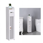 Small Bathroom Storage – nanbowang Corner Floor Cabinet with Doors and Shelves @ $13.50