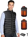 WUEAOA Heated Vest for Men with Battery Pack Included, Rechargeable Men’s Heated Vest, Electric Heating Jacket for Winter @ $39.99