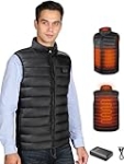 WUEAOA Heated Vest for Men with Battery Pack Included, Rechargeable Men’s Heated Vest, Electric Heating Jacket for Winter @ $39.99