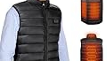 WUEAOA Heated Vest for Men with Battery Pack Included, Rechargeable Men’s Heated Vest, Electric Heating Jacket for Winter @ $39.99