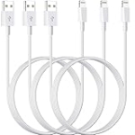 Apple Cable MFi Certified iPhone Charger Cord 3FT 3Pack Car Carplay Apple Fast Charging Cable USB to Lightning Cable Data Sync Cord for iPhone 14 13 12 11 Pro Max XR XS X 8 7 6 5 Plus SE iPad Air @ $2.99