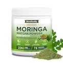 Moringa Powder Organic with Matcha, Green Teas & Resveratrol, Superfood Energy Booster, Antioxidant & Immune Support, Vegan, Gluten Free, Easy-to-Mix (1 Pack)