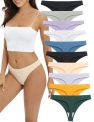 SweetSnow Thongs for Women Pack Womens Seamless Thong Underwear No Show Thongs Size M Multicolor 10 Pack @ $9.54