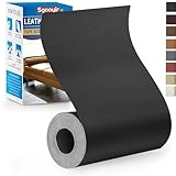 Sgooyir Leather Repair Patch Tape Kit, 4″ x 63″ Self Adhesive Leather Repair Patch for Furniture, Vinyl Leather Repair Kit for Car Seat, Chairs, Couch, Sofa, Boat Black