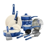 GreenLife Soft Grip Healthy Ceramic Nonstick 16 Piece Kitchen Cookware Pots and Frying Sauce Pans Set @ $79.99