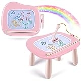Smasiagon Magnetic Drawing Board for Kids, Toddler Toys for 1-2 Year Old Girl, Portable Doodle Board Pad Learning and Educational Toys for Ages 1 2 3 Year Old Baby Girl Birthday Gift（Pink）