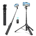 bluehorn Extendable 62 inches Aluminum Alloy Selfie Stick Phone Tripod Stand New Model with Wireless Remote Shutter Compatible with All Cell Phones/Live Stream/Vlog/iPhone 16/15/14/13/Android @ $9.99