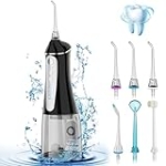 NBGRLVS Water Dental Flosser for Teeth Cleaning Cordless – 4 Modes 3 intensities Cleaner Picks，IPX7 Waterproof 320ML Oral Irrigator, Powerful Battery Rechargeable Flossing Portable for Travel Home @ $22.99 ($22.99 / Count)