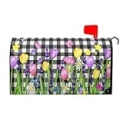 Harooni Spring Summer Flowers Magnetic Mailbox Cover Standard Size 18x21in Tulips Florals Mailbox Cover Magnetic Spring Decor Mailbox Wraps Post Letter Box Cover for Home Garden Yard Outdoor Decor @ $3.49