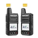 TIDRADIO TD-M15 Global Rapid Walkie Talkies Long Range 4G POC with Sim Cards, Long Distance 5000 Miles Rechargeable Nationwide Unlimited Range Two Way Radios & USB-C Battery (2 Pack)