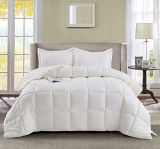 HIG 3pc Prewashed All Season Down Alternative Comforter Duvet Insert -Quilted Comforter with Corner Tabs -Box Stitched -250GSM Fiberfill Chic Farmhouse Style Bedding(Salomon @ $19.99