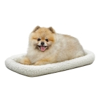 22L-Inch White Fleece Dog Bed or Cat Bed w/ Comfortable Bolster | Ideal for XS Dog Breeds & Fits a 22-Inch Dog Crate | Easy Maintenance Machine Wash & Dry | 1-Year Warranty @ $5.50