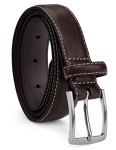 Steve Madden Mens 30mm Casual Feather Edge Belt (Big Kids) Brown MD (26-28 Big Kids) One Size @ $9.49