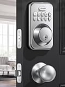 Keyless Entry Door Lock with 2 Knobs, Zowill DK01K Keypad Door Lock with Handle, Front Door Lock Set, Auto Lock, One-Touch Lock, One Time Code, IP54 Waterproof, Easy Installation – Satin Nickel @ $40.50