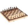 Lingle 15 Inch Travel Wooden Folding Chess Set w/ 3 Inch Kh Chess Pieces- Walnut & Maple Inlay Board Games @ $5.43