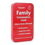 Happytalk Conversation Cards for Families- 200 Engaging Family Conversation Cards for Strengthening Parent-Child Relationships, Perfect Conversation Starters for Kids and Families @ $11.19