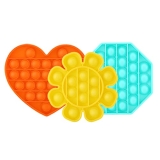 3 Pack Push Pop Bubble Sensory Fidget Toy Autism Special Needs Stress Reliever Toys Stress Relief Silicone Squeeze Sensory Toy for Kids Adults @ $3.80