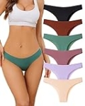UGDUCK Cheeky Underwear for Women, Seamless Underwear No Show Panties for Women Bikini Soft Stretch Briefs 6 Pack Multicolor @ $12.99