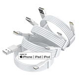 [Apple MFi Certified] iPhone Charger 6FT 4Pack Lightning Cable, 6Foot Long iPhone USB Cables 2.4A Fast Charging Cord Compatible for iPhone 12 Mini 12 Pro Max 11 Pro MAX XS Xr X 6 AirPods-2M(White)