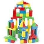 Melissa & Doug Wooden Building Blocks Set (100 Blocks in 4 Colors and 9 Shapes) @ $13.99