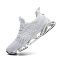 Men’s Walking Shoes Sneakers Breathable Mesh Upper Casual Jogging Shoes for Men with Non-Slip Blade Running Shoes for Gym Outdoor Workout White @ $15.99
