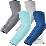 GOUNOD Arm Sleeves for Men Women,Compression Sleeves to Cover Arms for Men Working,Sun Sleeves for Men UV Protection Dark Blue 4 Pairs @ $12.49
