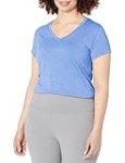 Hanes womens Sport Heathered Performance V-neck Tee Shirt, Awesome Blue Heather, Small US @ $4.33