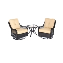 Hanover 3-Piece Orleans Steel Outdoor Patio Chat Set with Brown Wicker @ $499.00