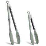 Hotec Premium Stainless Steel Locking Kitchen Tongs with Silicon Tips, Set of 2-9