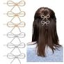 6 Pack Bow Hair Clips for Women Girls Metal Bow Hairpins Gold Bowknot Barrettes Silver French Barrette Hair Clips Bow Hair Barrettes Bow Hair Pin @ $3.29