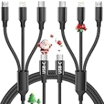 Multi USB C Cable [2 Pack, 4FT], 3 in 1 Charging Cable for Multiple Devices, Braided Charging Cords Phone Charger Cable with Type-C, Micro USB, IP Port for iPhone16/15/14/Android Phones and More @ $4.74