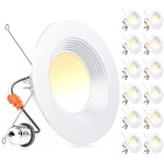 Ensenior 5/6 Inch 5CCT Led Recessed Lighting 12 Pack @ $35.74
