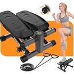 VitalLeap Steppers for Exercise, Adjustable Resistance Stair Steppers with Arm Training Bands for Home Fitness, Mini Steppers with Max 330LBS Loading Bearing Portable Home Exercise Equipment @ $32.99
