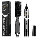 Fathers Day Dad Gifts for Him, Gifts for Men Boyfriend Husband Couple Fiance, Anniversary Birthday Wedding Christmas Gift, Beard Pencil Filler for Man And Beard Brush (BLACK) @ $2.99