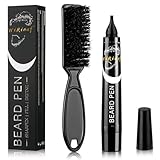 Fathers Day Dad Gifts for Him, Gifts for Men Boyfriend Husband Couple Fiance, Anniversary Birthday Wedding Christmas Gift, Beard Pencil Filler for Man And Beard Brush (BLACK) @ $2.99
