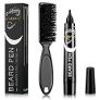 Fathers Day Dad Gifts for Him, Gifts for Men Boyfriend Husband Couple Fiance, Anniversary Birthday Wedding Christmas Gift, Beard Pencil Filler for Man And Beard Brush (BLACK) @ $2.99