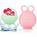 2 Pack Ice Face Roller Facial Gua Sha Tool Ice Roller for Face Beauty Gifts Ice Cube Roller Facial Ice Mold (Pink Green) @ $3.49