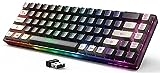 GEODMAER 65% Wireless Gaming Keyboard, Rechargeable Backlit Gaming Keyboard, Ultra-Compact Mini Mechanical Feel Anti-ghosting Keyboard for PC Laptop PS5 PS4 Xbox One Mac Gamer(Black-Grey) @ 9.99